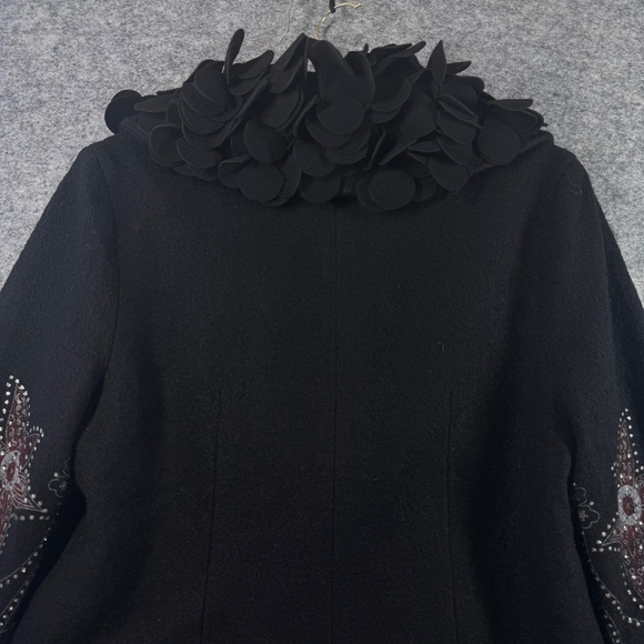 TARSIANI Wool Blend Whimsigoth Y2K Grunge Coat Jacket Made in Italy Size 40 - Picture 12 of 14